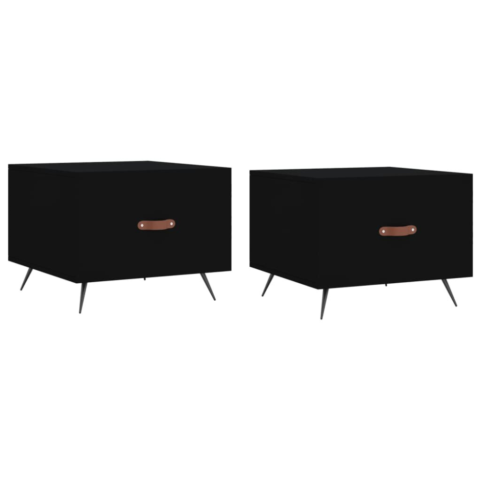 Vidaxl (Black) Coffee Table Side Table Sofa Table Telephone Table Engineered Wood