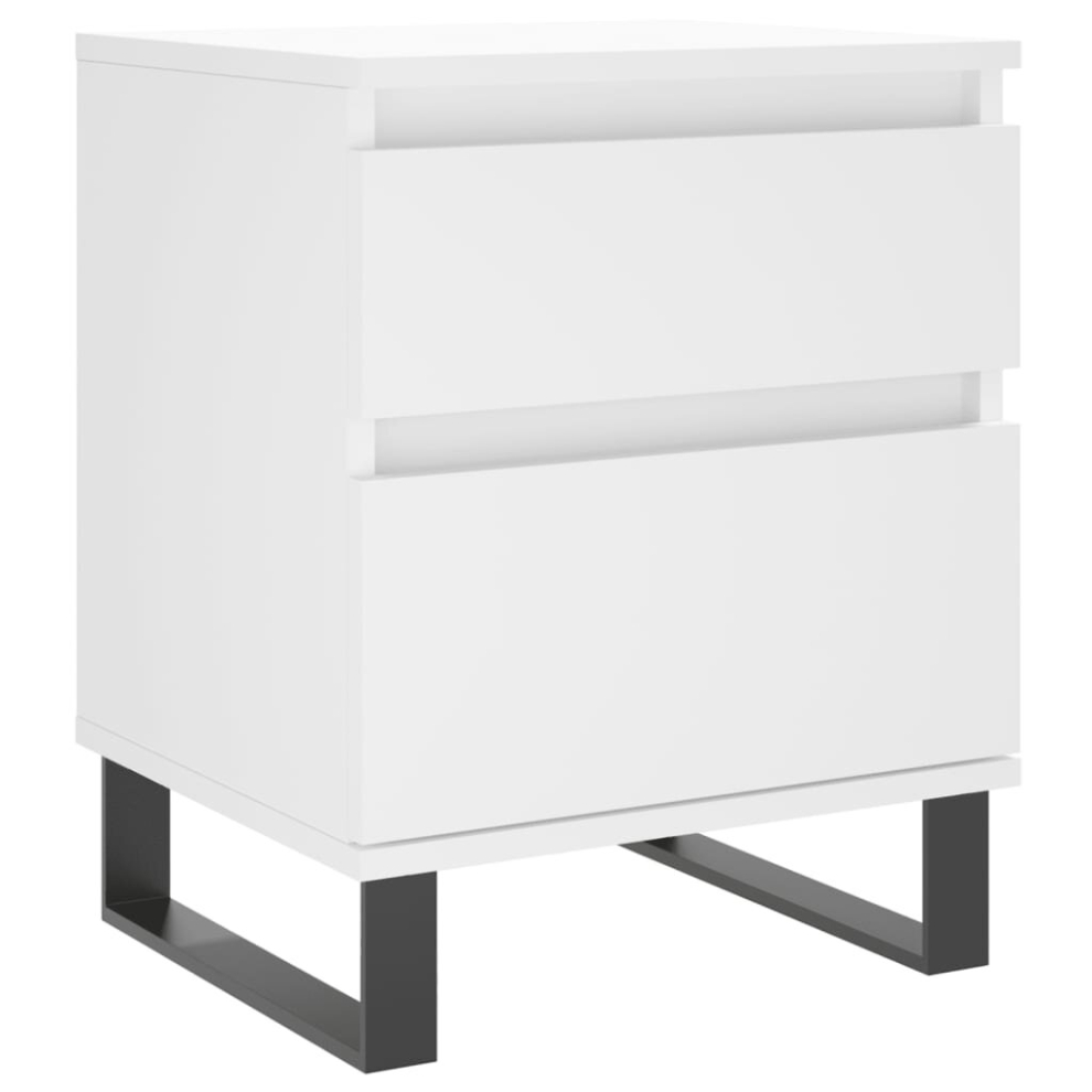 Vidaxl (White, 1 Pcs) Bedside Cabinets Nightstand Side Table Bed Cabinet Engineered Wood