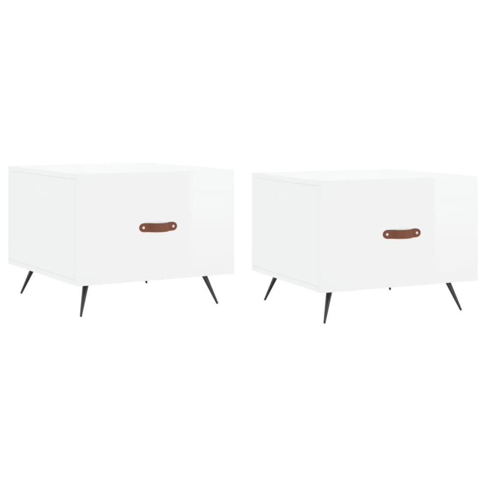 Vidaxl (High Gloss White) Coffee Table Side Table Sofa Table Telephone Table Engineered Wood