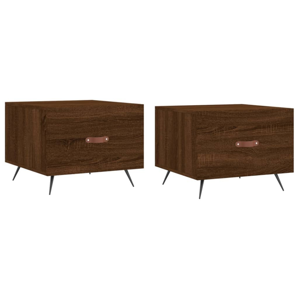 Vidaxl (Brown Oak) Coffee Table Side Table Sofa Table Telephone Table Engineered Wood