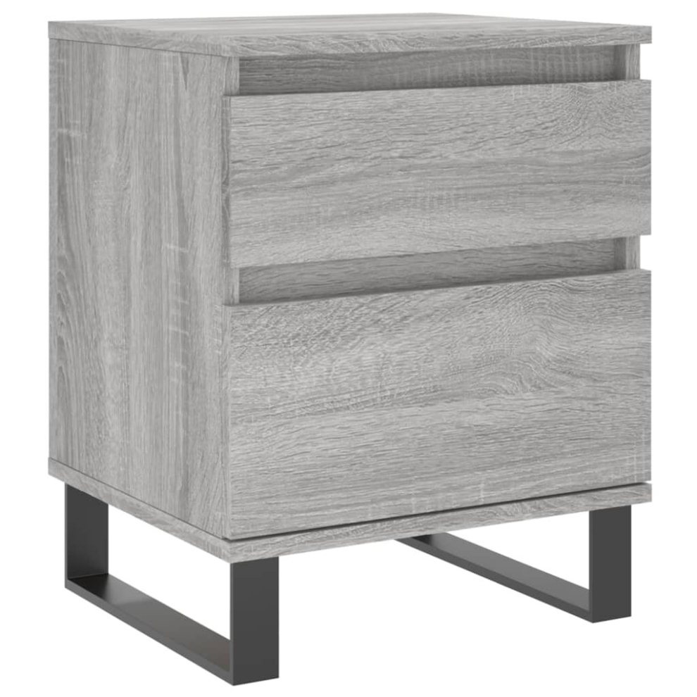 Vidaxl (Grey Sonoma, 1 Pcs) Bedside Cabinets Nightstand Side Table Bed Cabinet Engineered Wood
