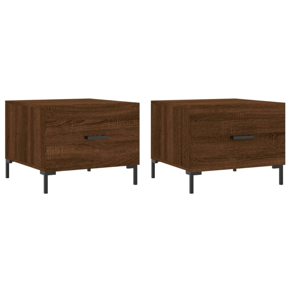 Vidaxl (Brown Oak) Coffee Table Side Table Sofa Table Telephone Table Engineered Wood