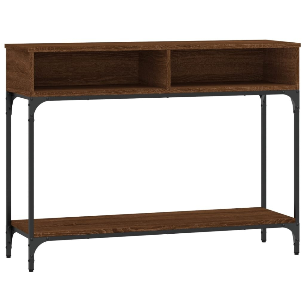 (brown oak) vidaXL Console Table End Table Hallway Stand Side Sofa Table Engineered Wood