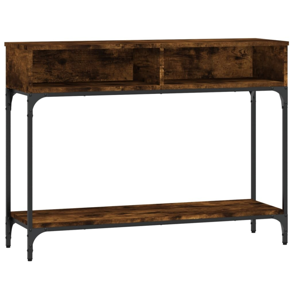 (smoked oak) vidaXL Console Table Side End Table Couch Sofa Table Brown Oak Engineered Wood