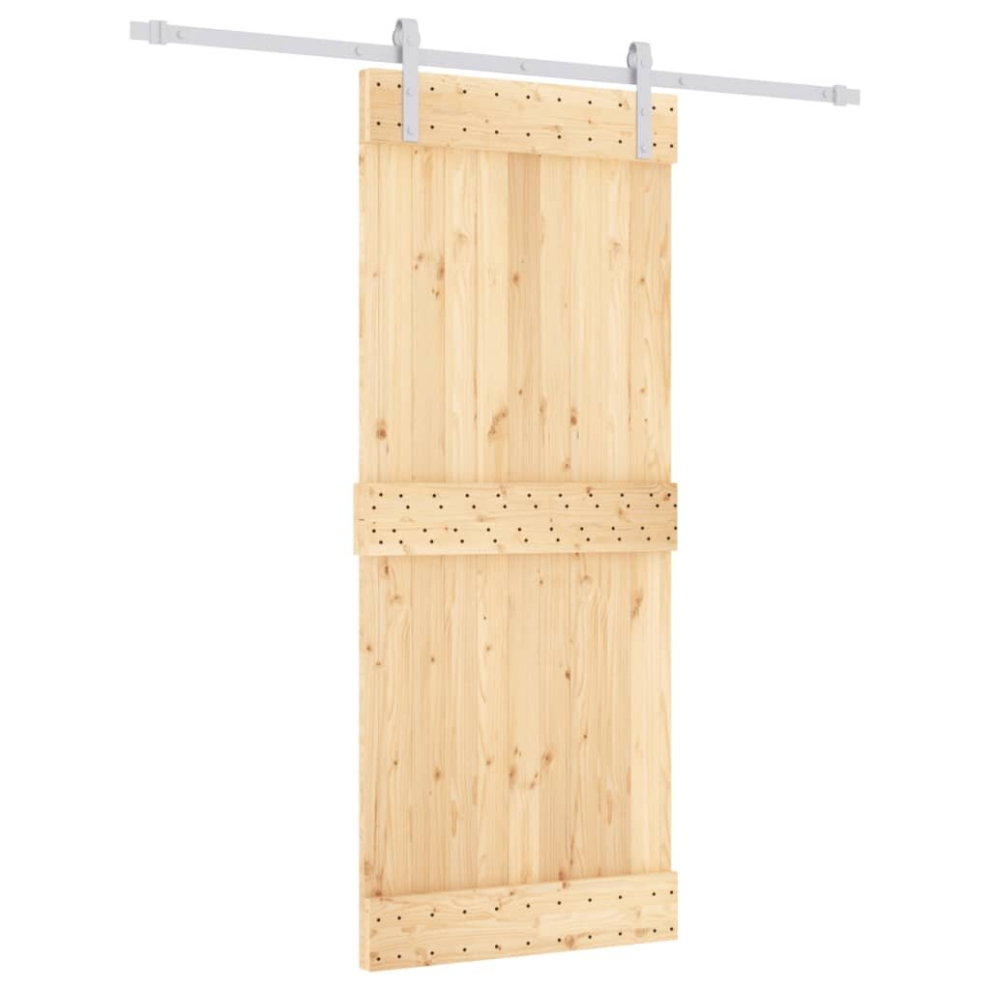 vidaXL Sliding Door with Hardware Set Interior Door Barn Door Solid Wood Pine