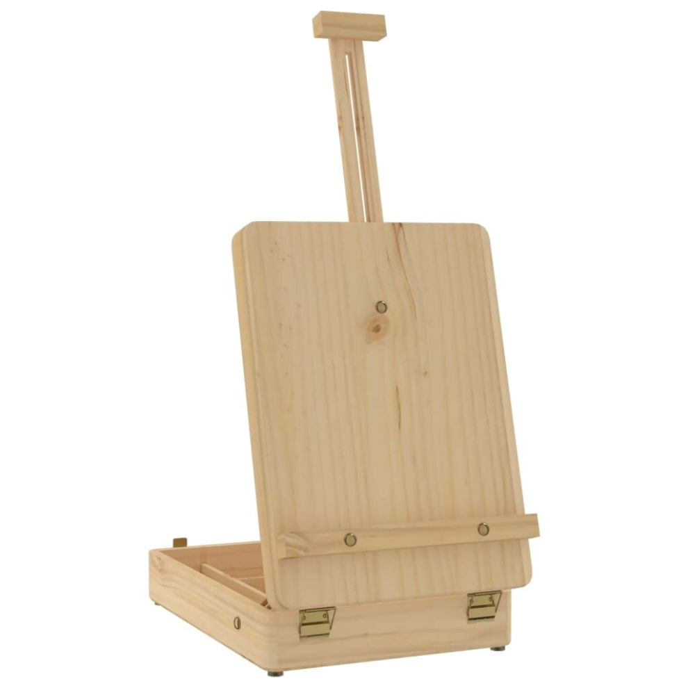 vidaXL Table Easel Wooden Art Easel Adjustable Table Box Easel Solid Wood Pine