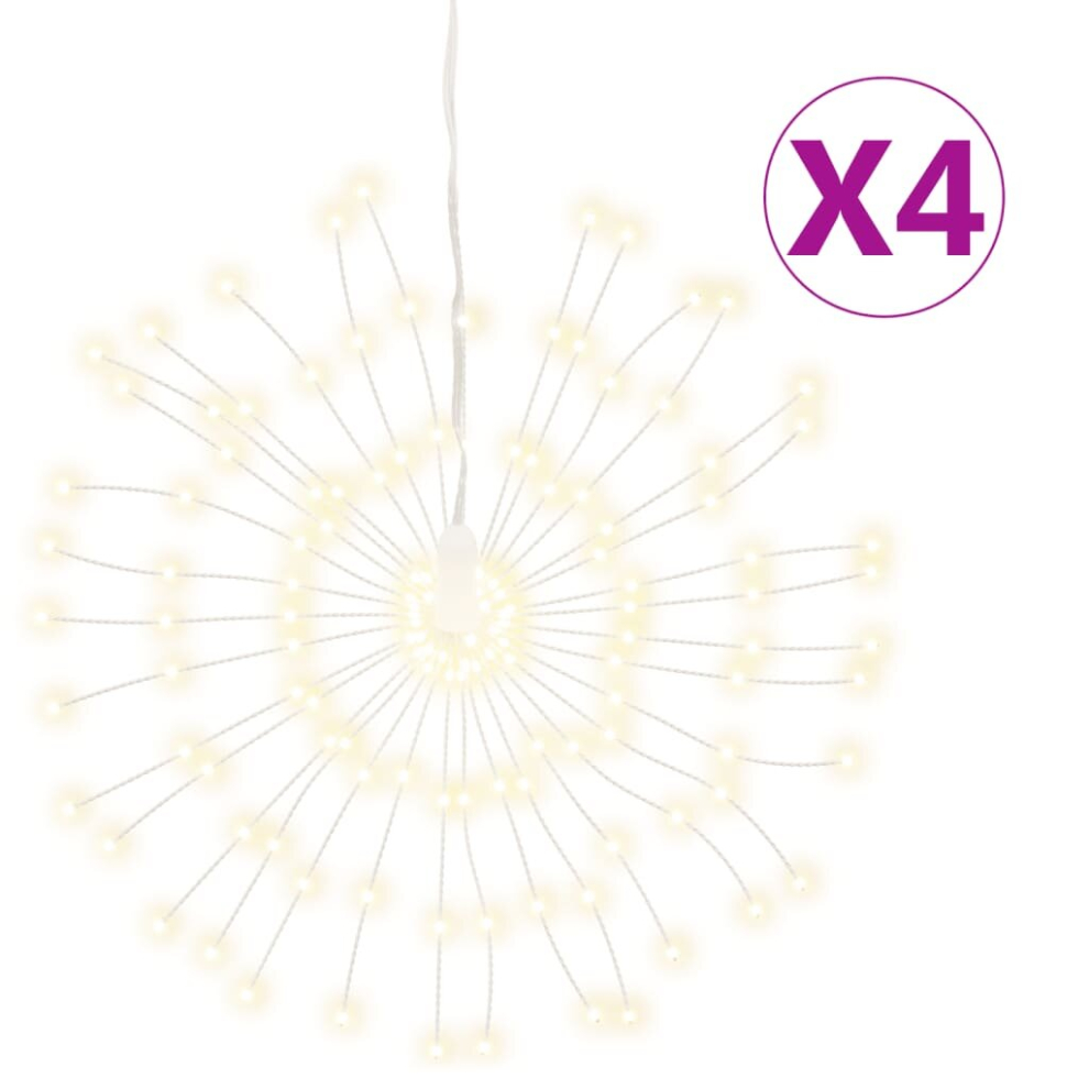 (warm white, 4 pcs) vidaXL Christmas Starburst Light Christmas Fairy Light 140 LEDs Multicolour