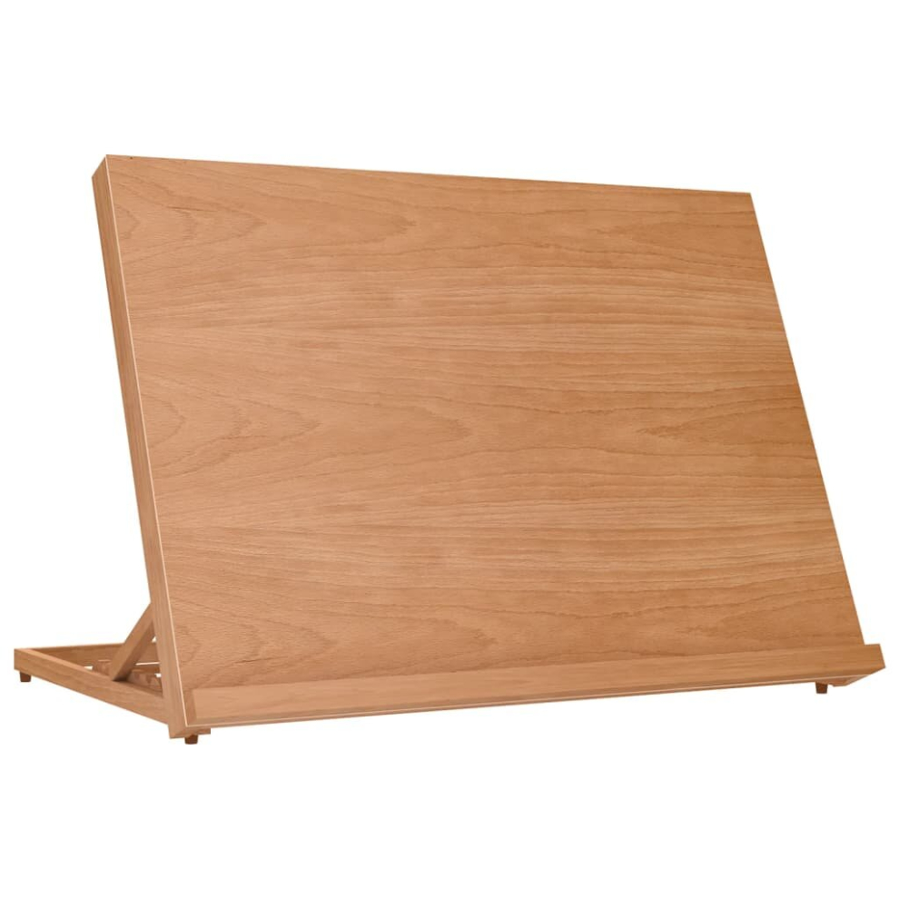 Vidaxl Table Easel Wooden Art Easel Adjustable Table Box Easel Solid Beech Wood