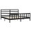 VidaXL (black, 200 x 200 cm) vidaXL Bed Frame Bed Base Platform Bed with Headboard White Double Solid Wood 5