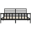 VidaXL (black, 200 x 200 cm) vidaXL Bed Frame Bed Base Platform Bed with Headboard White Double Solid Wood 6