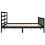 VidaXL (black, 200 x 200 cm) vidaXL Bed Frame Bed Base Platform Bed with Headboard White Double Solid Wood 7