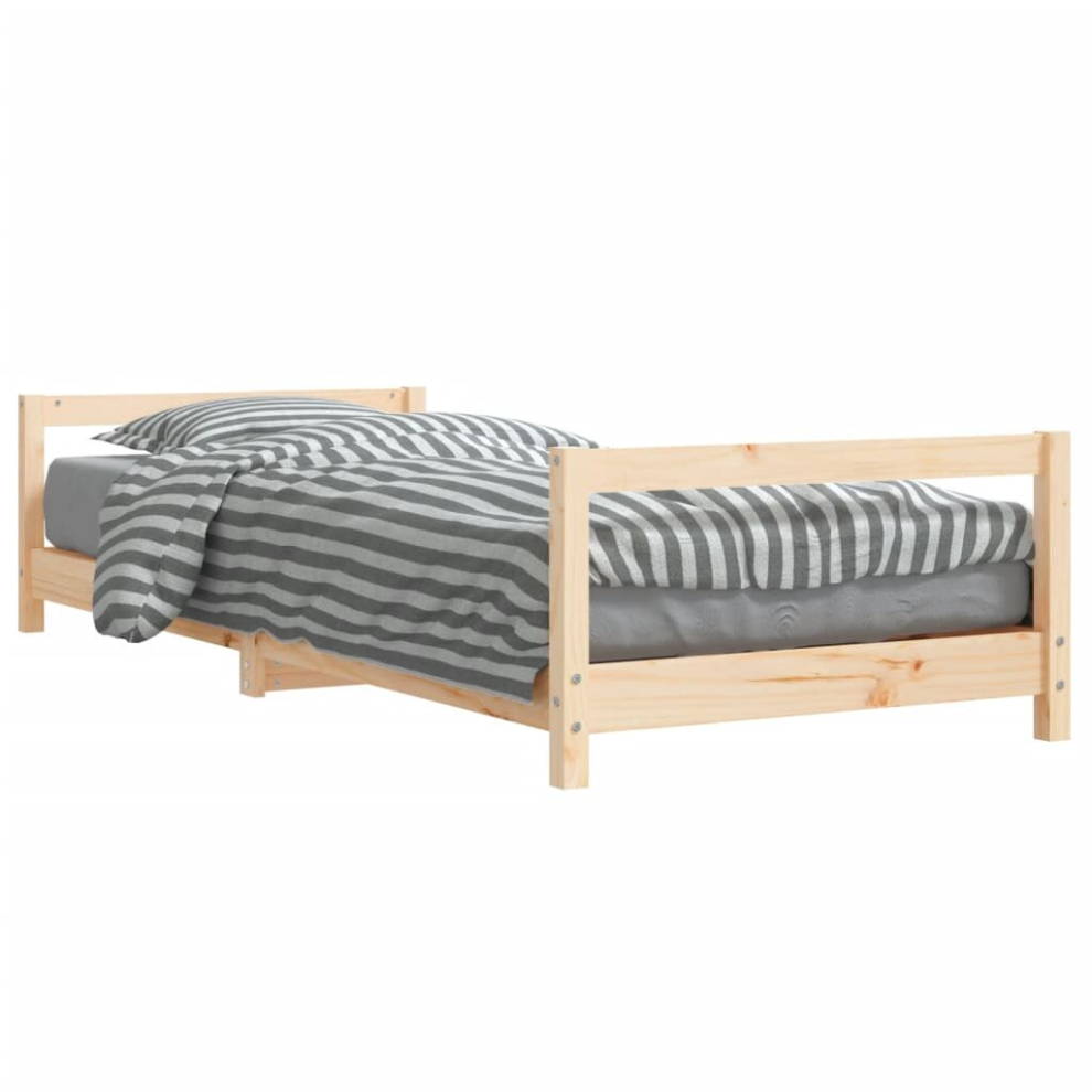 Vidaxl (Brown, 80 X 200 Cm) Kids Bed Frame Wooden Bed Base Bedstead For Children Solid Wood Pine