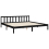 VidaXL (black, 200 x 200 cm) vidaXL Bed Frame Bed Base Platform Bed with Headboard White Double Solid Wood 9