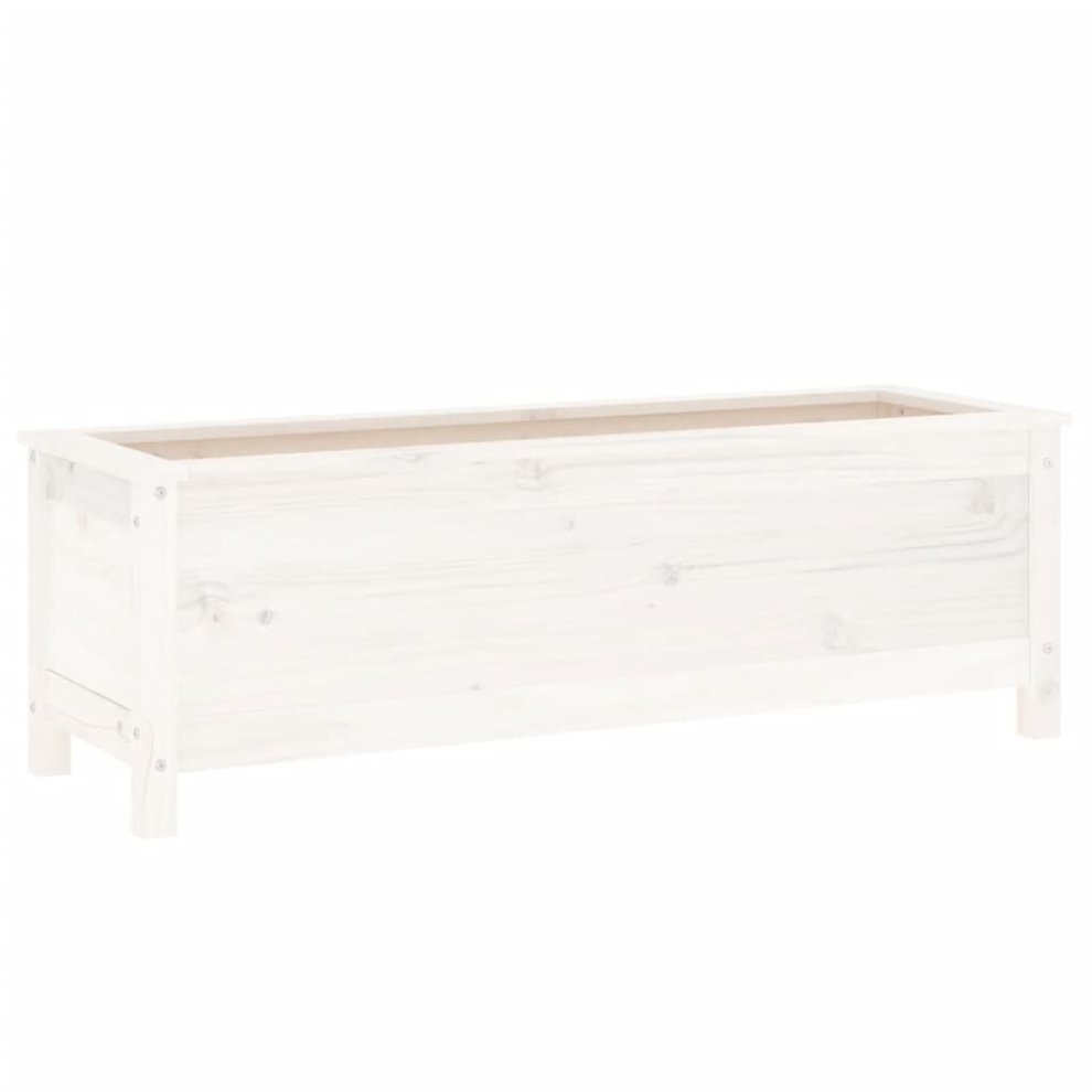 (white pine, 119.5 X 40 X 39 cm) vidaXL Garden Raised Bed Wooden Planter Pot Flower Bed Grey Solid Wood Pine