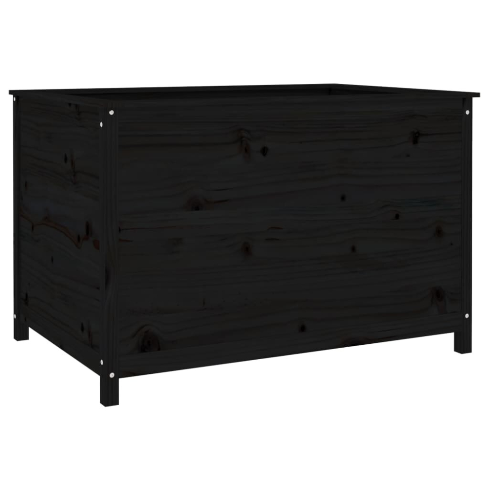 Vidaxl (Black Pine, 119.5 X 82.5 X 78 Cm) Garden Raised Bed Outdoor Wooden Planter Pot Flower Bed Solid Wood Pine