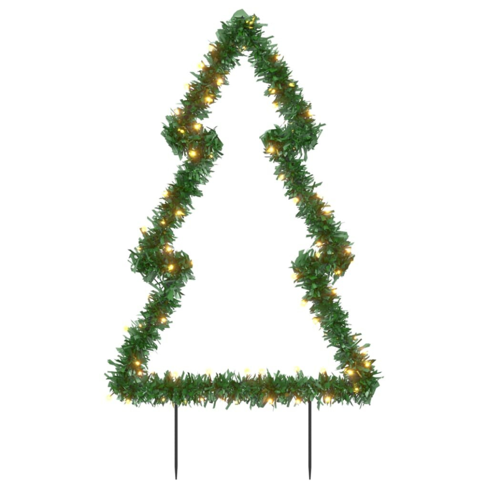 vidaXL Christmas Light Decoration Xmas Stake Light With Spikes Tree 80 LEDs