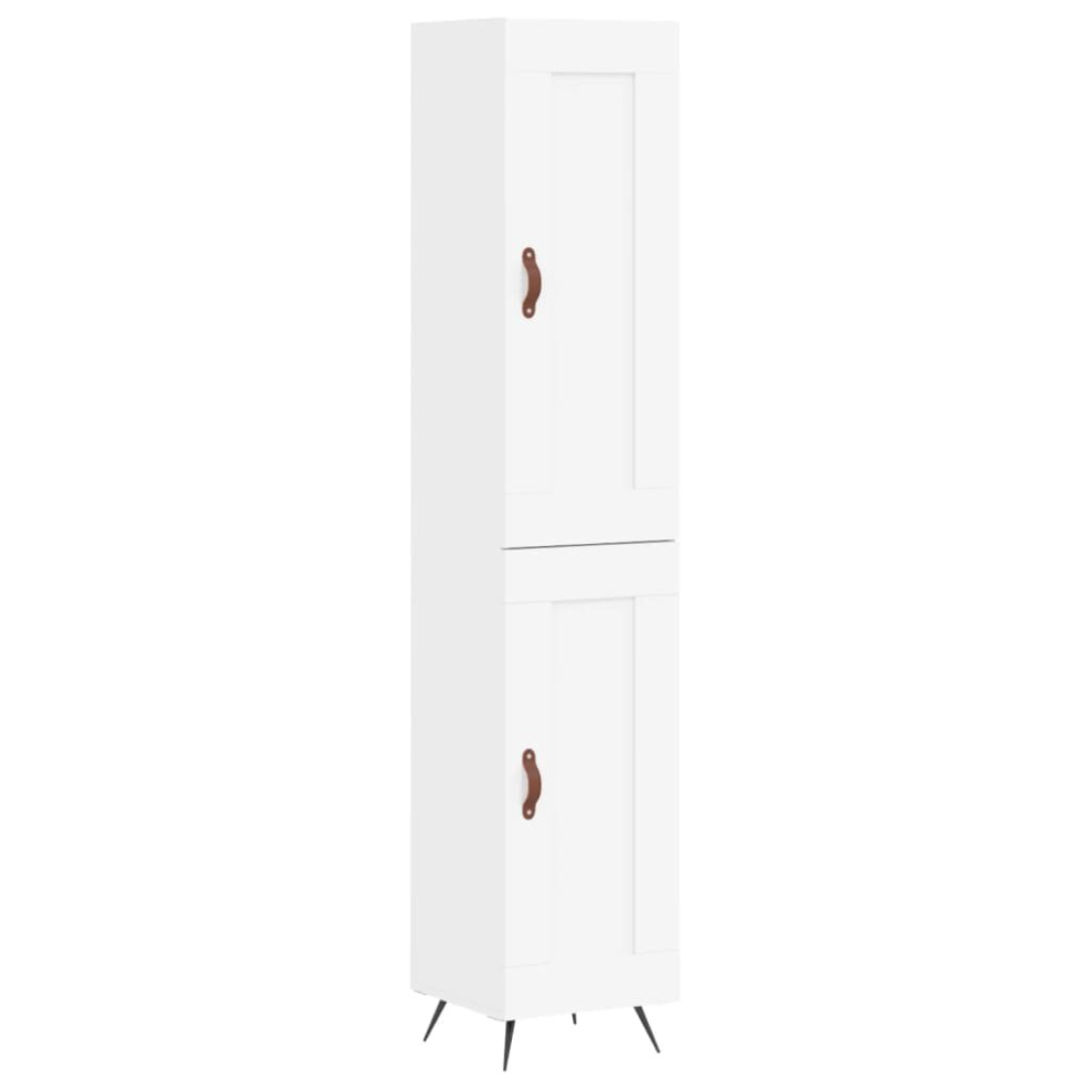 (white, 1 wood door) vidaXL Highboard Sideboard Tall Storage Cabinet Side Cabinet Engineered Wood