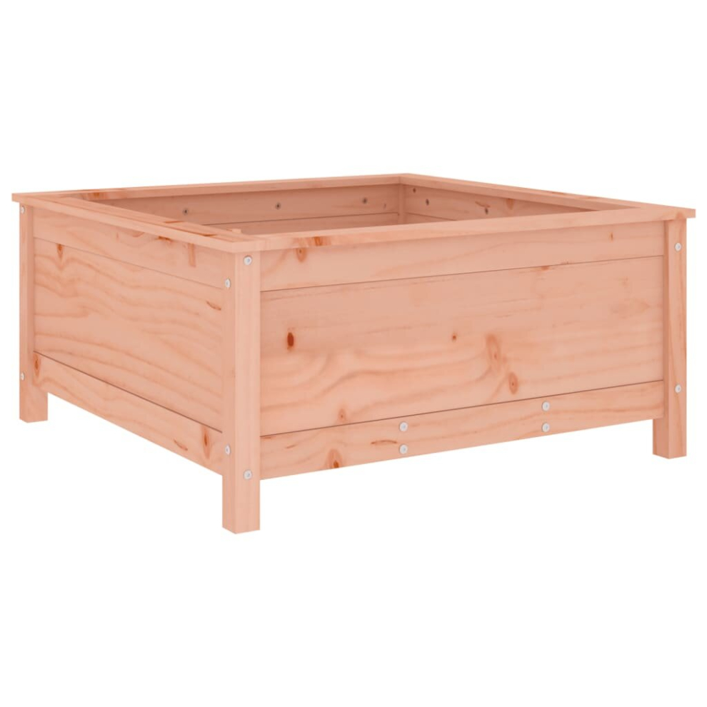 (natural douglas, 82.5 x 82.5 x 39 cm) vidaXL Garden Raised Bed Wooden Planter Pot Flower Bed Grey Solid Wood Pine