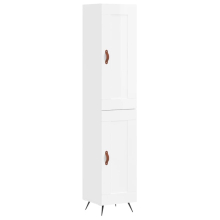 (high gloss white, 1 wood door) vidaXL Highboard Sideboard Tall Storage Cabinet Side Cabinet Engineered Wood