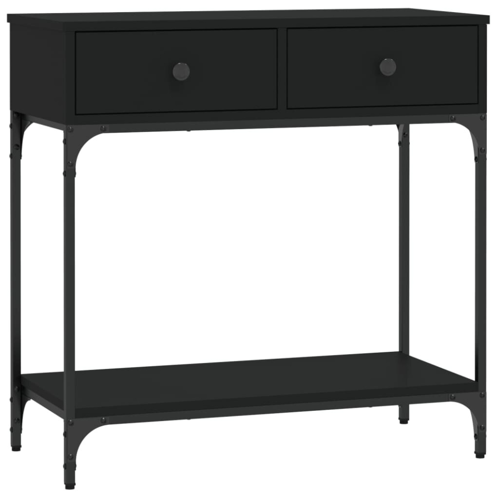 Vidaxl (, 75 X 34.5 X 75 Cm) Console Table Side End Table Couch Sofa Table Engineered Wood Black