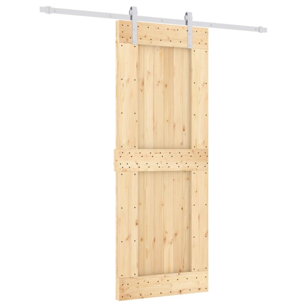 vidaXL Sliding Door with Hardware Set Interior Door Barn Door Solid Wood Pine