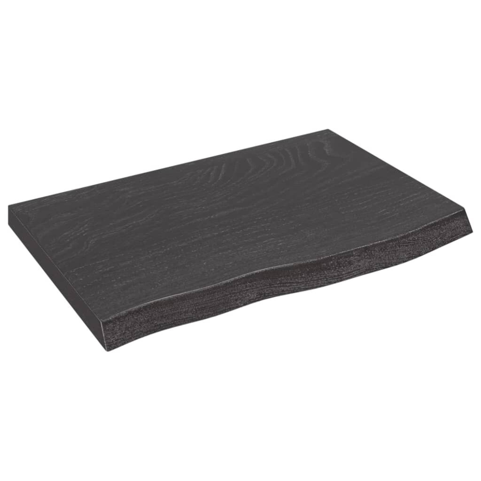 Vidaxl (Dark Grey, 60 X 40 X 4 Cm) Table Top Wooden Desk Top Dining Table Top Untreated Solid Wood Oak