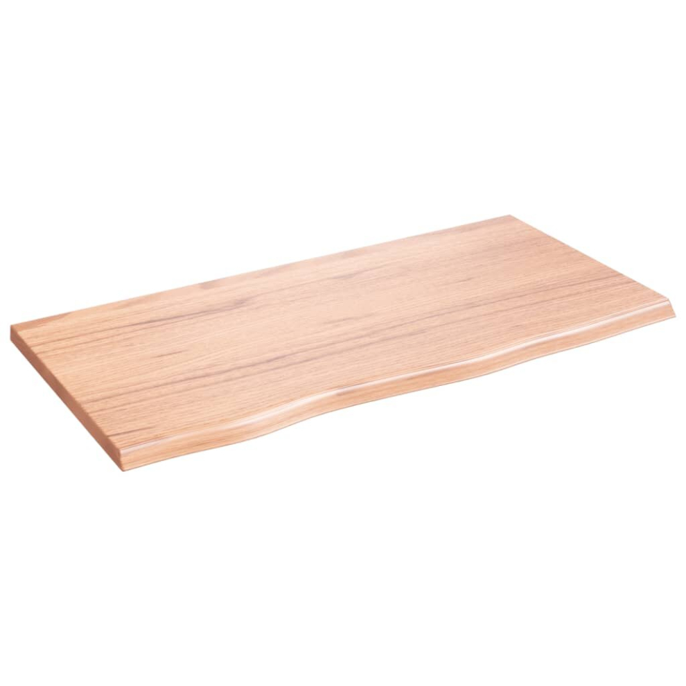 Vidaxl (Light Brown, 80 X 40 X 2 Cm) Table Top Wooden Desk Top Dining Table Top Untreated Solid Wood Oak