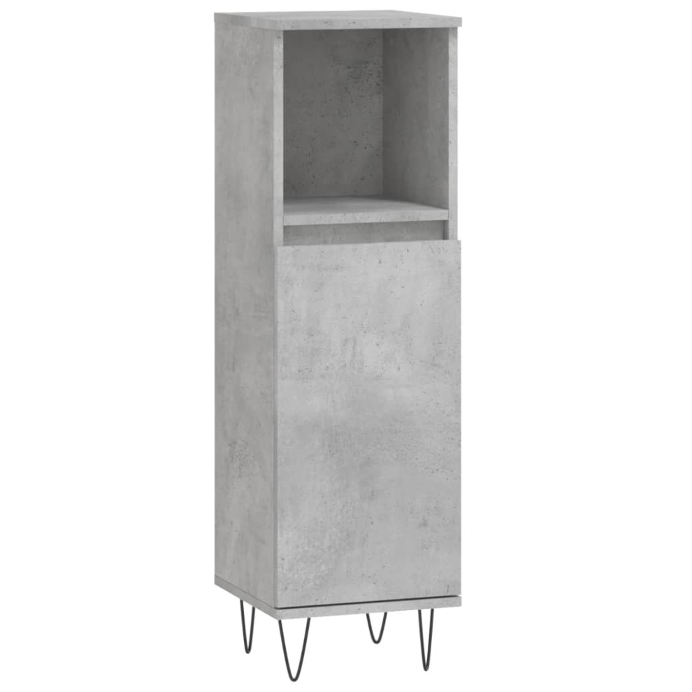 (concrete grey) vidaXL Bathroom Cabinet Vanity Unit Storage Cabinet Cupboard Engineered Wood