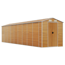 (light brown, 191 x 810 x 198 cm) vidaXL Garden Shed Outdoor Storage Shed Patio Yard Tool Shed Galvanised Steel