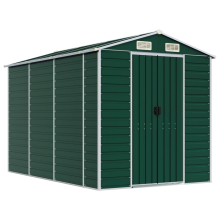 (green, 191 x 300 x 198 cm) vidaXL Garden Shed Outdoor Storage Shed Patio Yard Tool Shed Galvanised Steel