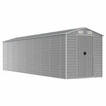 vidaXL Gartenhaus Hellgrau 191x725x198 cm Verzinkter Stahl