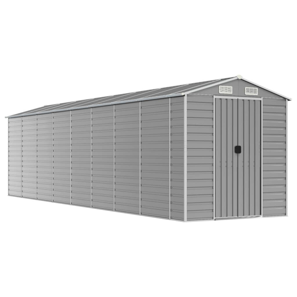 (light grey, 191 x 810 x 198 cm) vidaXL Garden Shed Outdoor Storage Shed Lawn Tool Shed Green Galvanised Steel