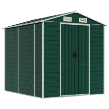 (green, 191 x 215 x 198 cm) vidaXL Garden Shed Outdoor Storage Shed Patio Yard Tool Shed Galvanised Steel