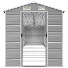 (light grey, 191 x 980 x 198 cm) vidaXL Garden Shed Outdoor Storage Shed Patio Yard Tool Shed Galvanised Steel