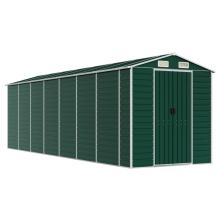 (green, 191 x 640 x 198 cm) vidaXL Garden Shed Outdoor Storage Shed Patio Yard Tool Shed Galvanised Steel