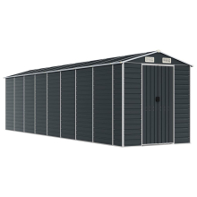 (anthracite, 191 x 725 x 198 cm) vidaXL Garden Shed Outdoor Storage Shed Patio Yard Tool Shed Galvanised Steel