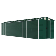 (green, 191 x 980 x 198 cm) vidaXL Garden Shed Outdoor Storage Shed Patio Yard Tool Shed Galvanised Steel