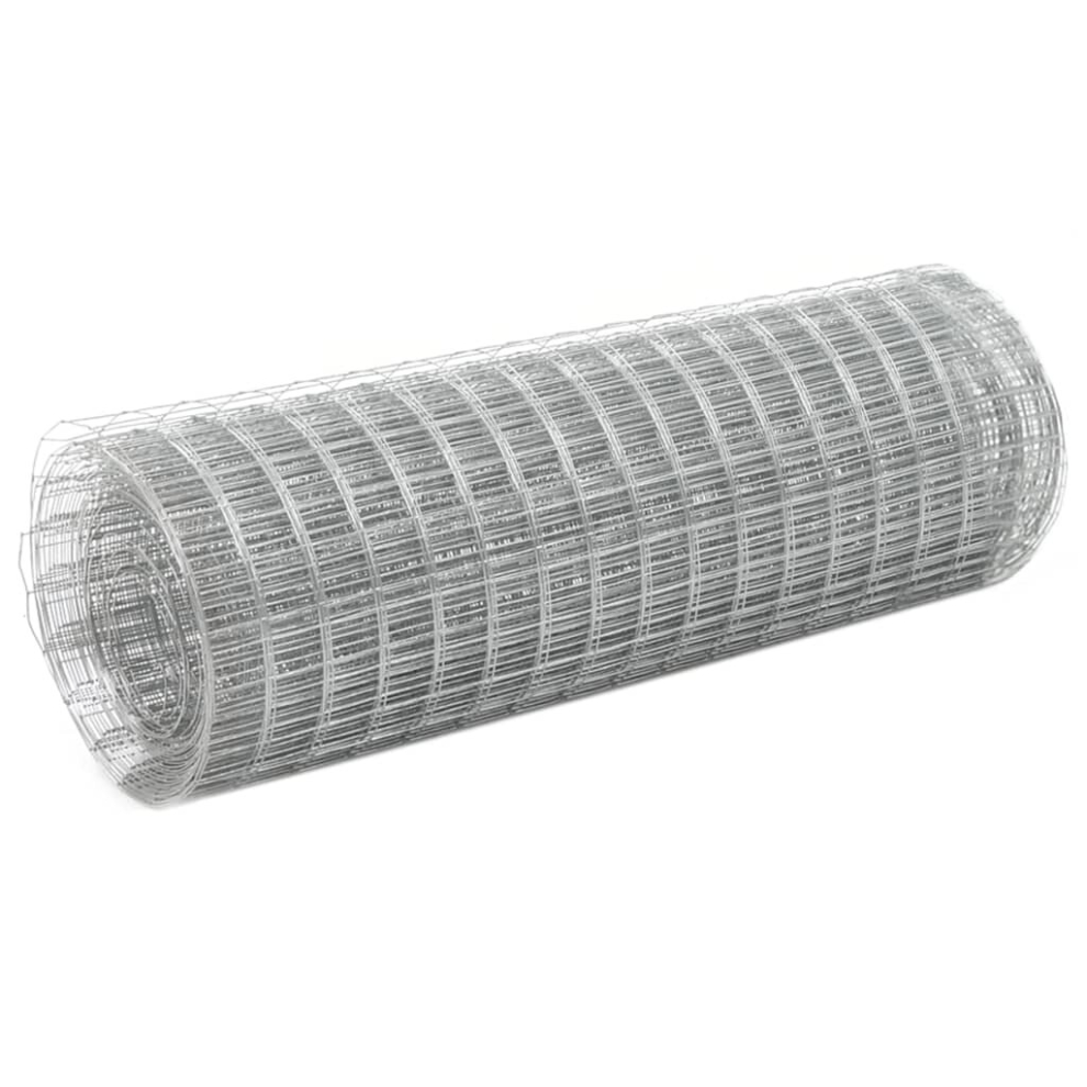 (25 x 0.5 m/ 19 x 19 mm) vidaXL Chicken Wire Fence Garden Fence Galvanised Steel Silver Multi Sizes