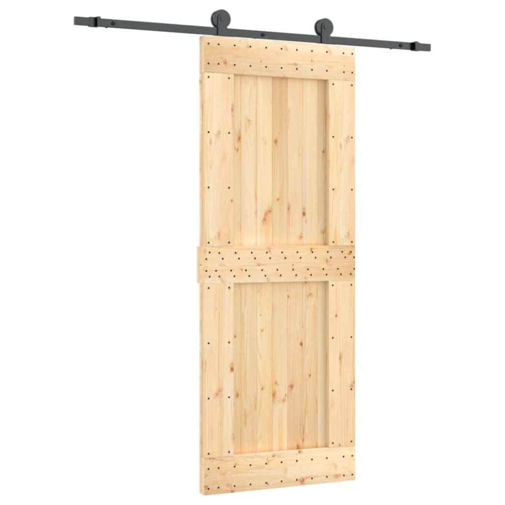 vidaXL Sliding Door with Hardware Set Interior Door Barn Door Solid Wood Pine