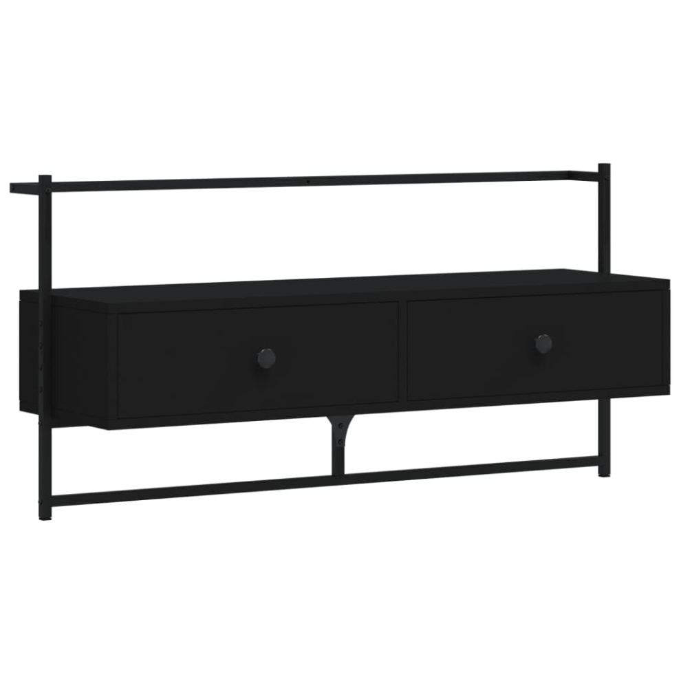 (black, 100.5 x 30 x 51 cm) vidaXL TV Cabinet Wall-mounted TV Unit Media Cabinet TV Stand Engineered Wood