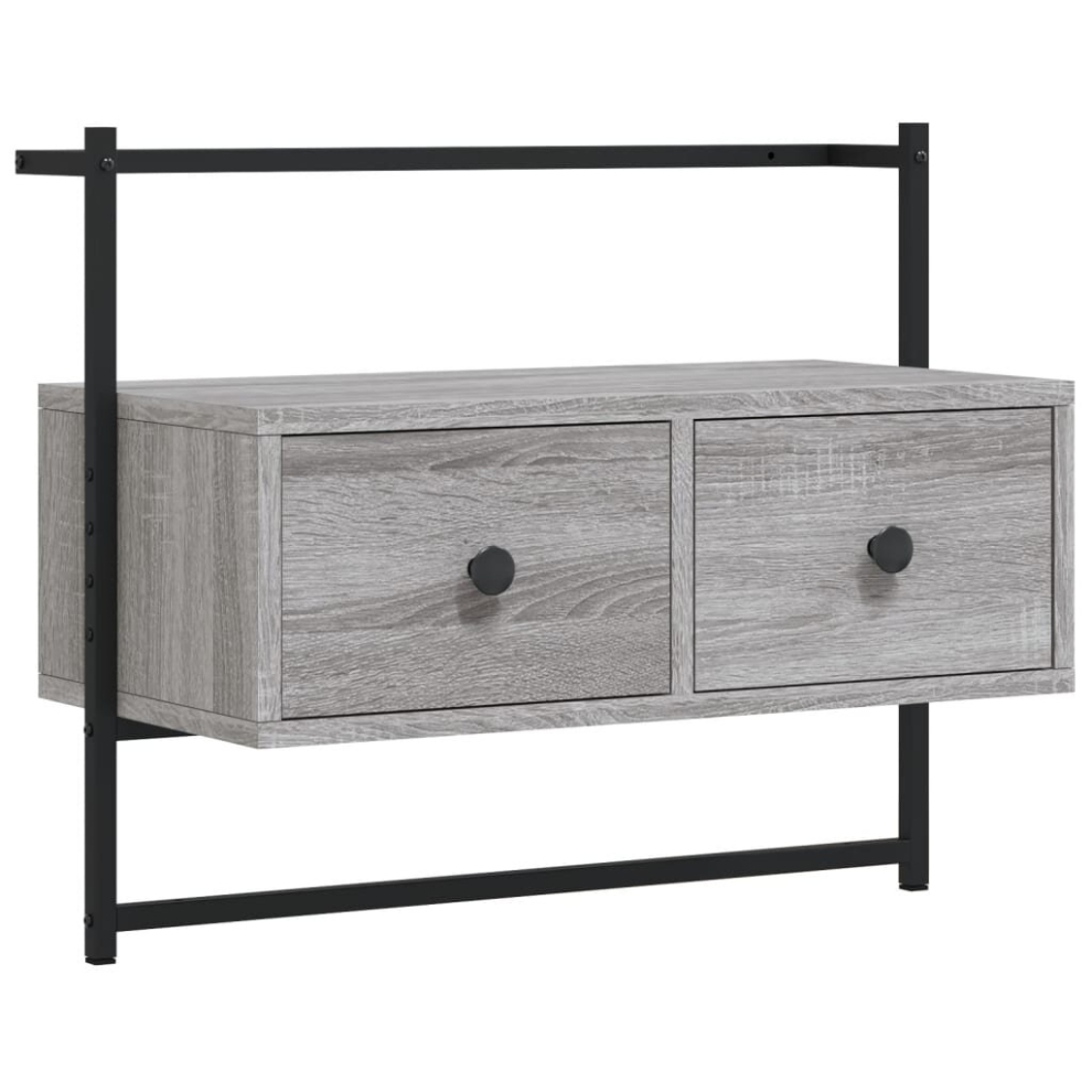 Vidaxl (Grey Sonoma, 60.5 X 30 X 51 Cm) Tv Cabinet Wall-Mounted Tv Unit Media Cabinet Tv Stand Engineered Wood
