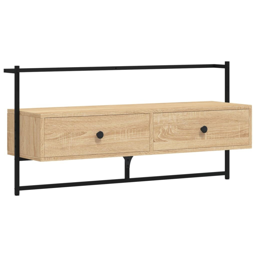 (sonoma oak, 100.5 x 30 x 51 cm) vidaXL TV Cabinet Wall-mounted TV Unit Media Cabinet TV Stand Engineered Wood