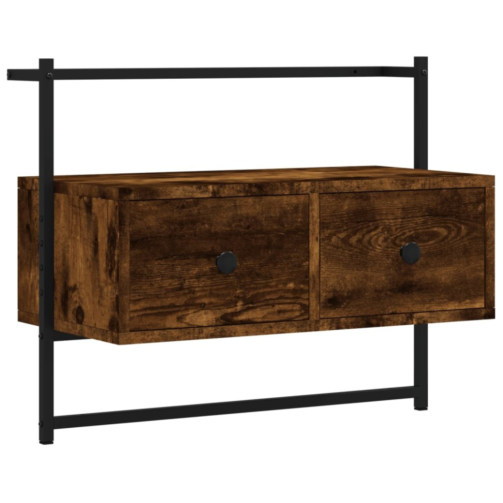 (smoked oak, 60.5 x 30 x 51 cm) vidaXL TV Cabinet Wall-mounted TV Unit TV Stand Sonoma Oak Engineered Wood