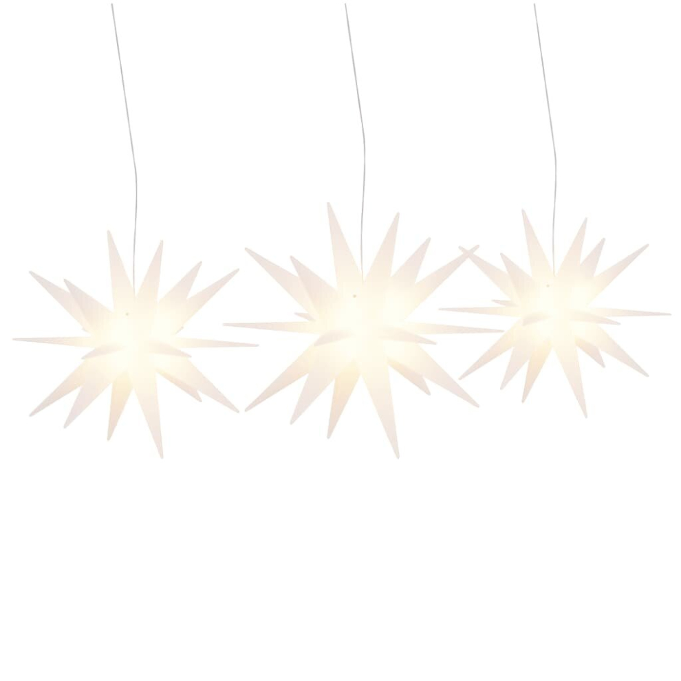 Vidaxl White (White) Christmas Light With Leds Xmas Ceiling Lights Display 3 Pcs Foldable