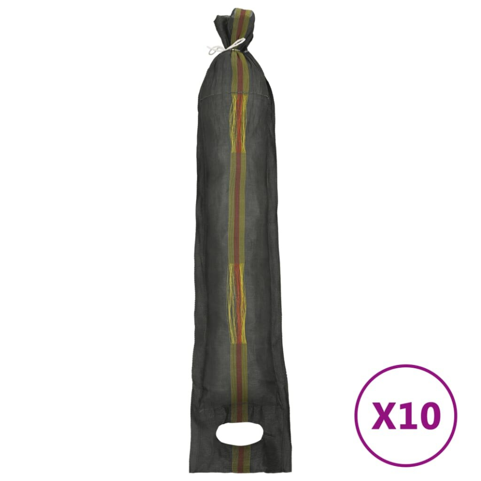 (10 pcs) vidaXL Sandbags Flooding Barrier Flood Defence Water Barrier Dark Green HDPE