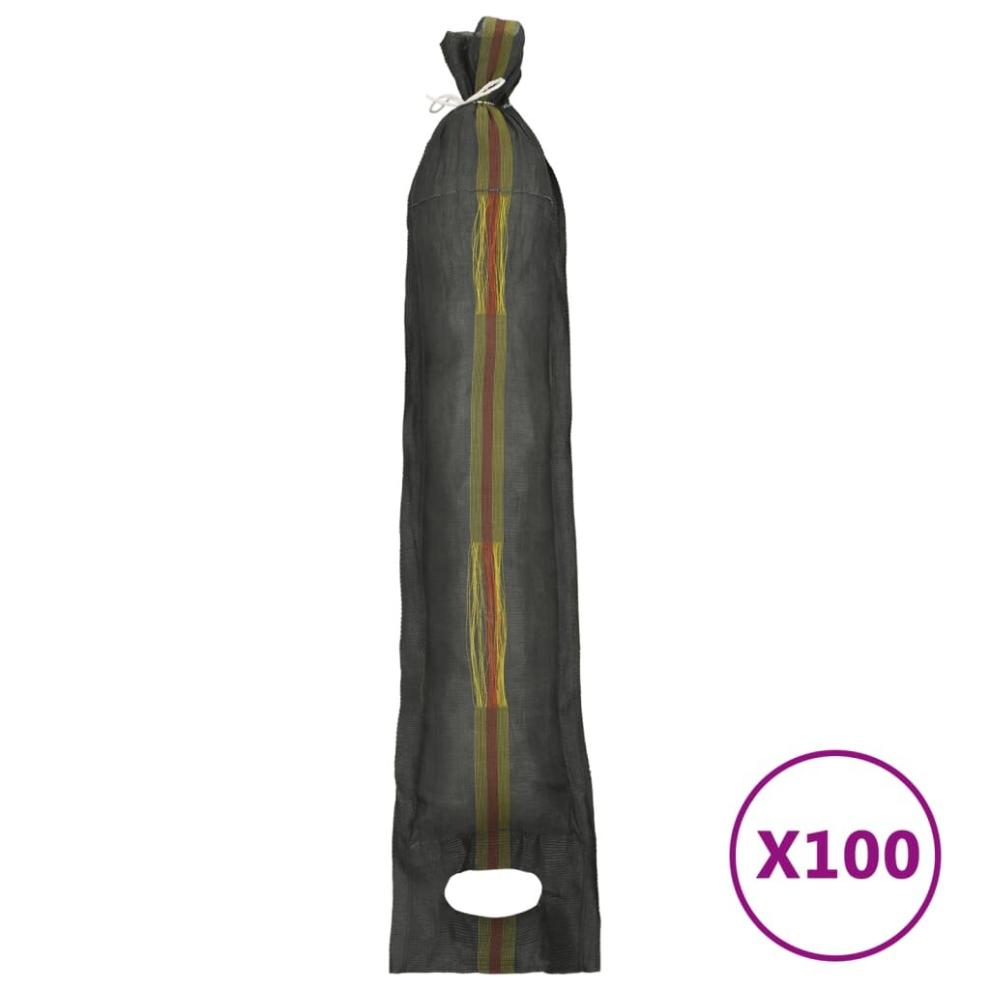Vidaxl (100 Pcs) Sandbags Flooding Barrier Flood Defence Water Barrier Hdpe Dark/Green