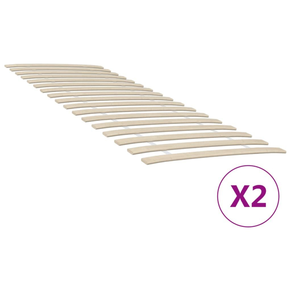 (160 x 200 cm) vidaXL Slatted Bed Base with 17 Slats Home Bedroom Bed Slat Frame Multi Sizes