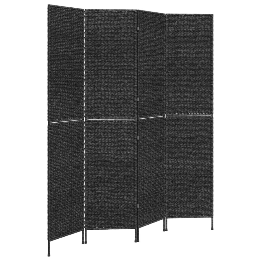 (black, 163 x 180 cm) vidaXL Room Divider Folding Balcony Privacy Screen 5-Panel Water Hyacinth