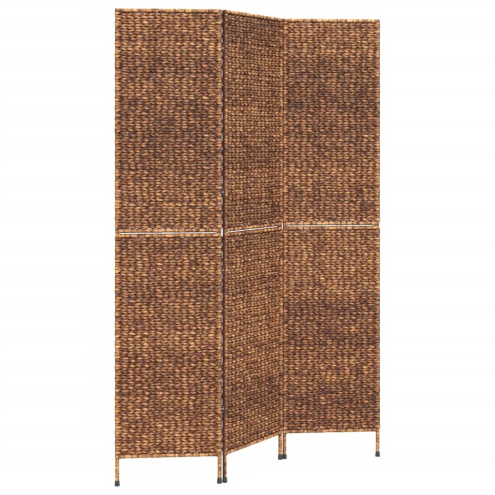 Vidaxl (, 122 X 180 Cm) Room Divider Folding Balcony Privacy Screen 5-Panel Water Hyacinth Brown