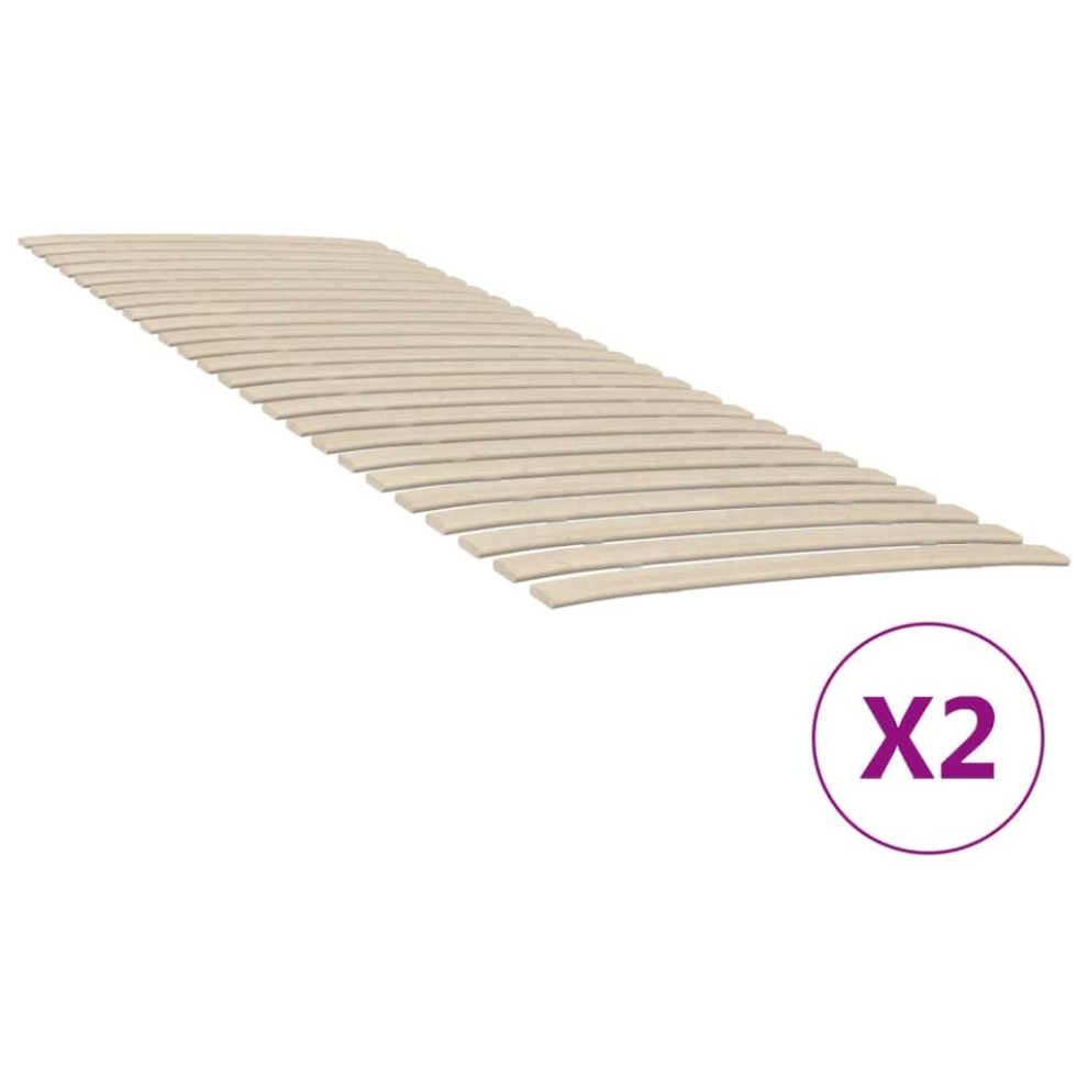 (160 x 200 cm) vidaXL Slatted Bed Base with 24 Slats Home Bedroom Bed Slat Frame Multi Sizes